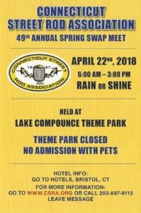 CT - Bristol - 50th Annual CSRA Spring Swap Meet @ Lake Compounce parking lot | Bristol | Connecticut | United States
