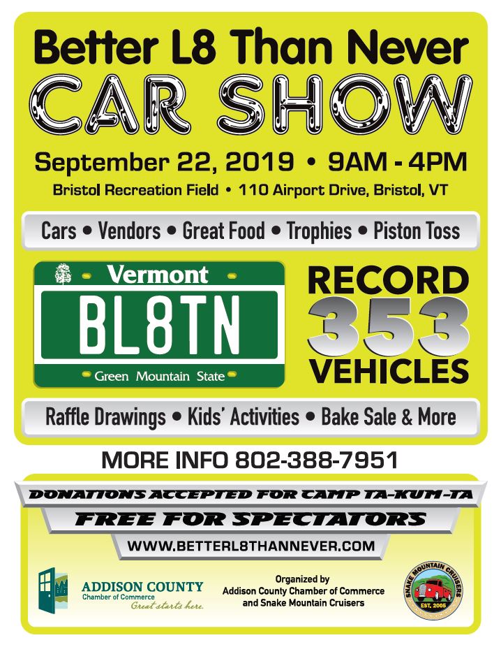 VT Bristol Better L8 Than Never Car Show