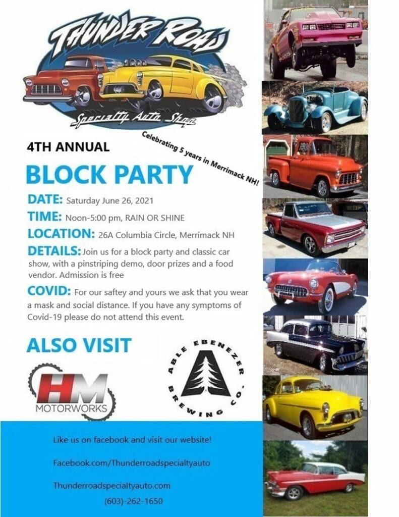 NH Merrimack Thunder Road Block Party