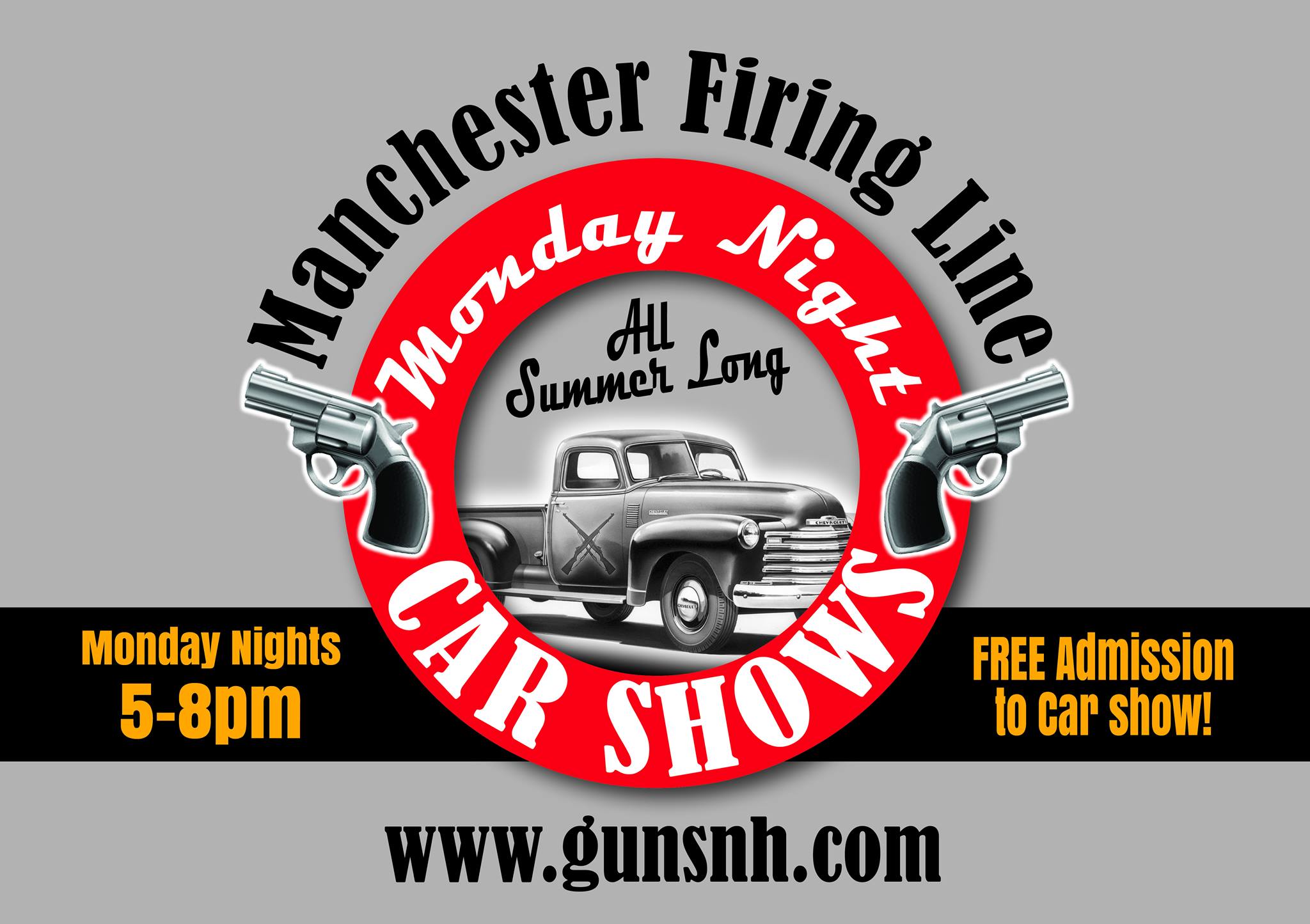 NH Manchester Monday Night Car Shows at Manchester Firing Line