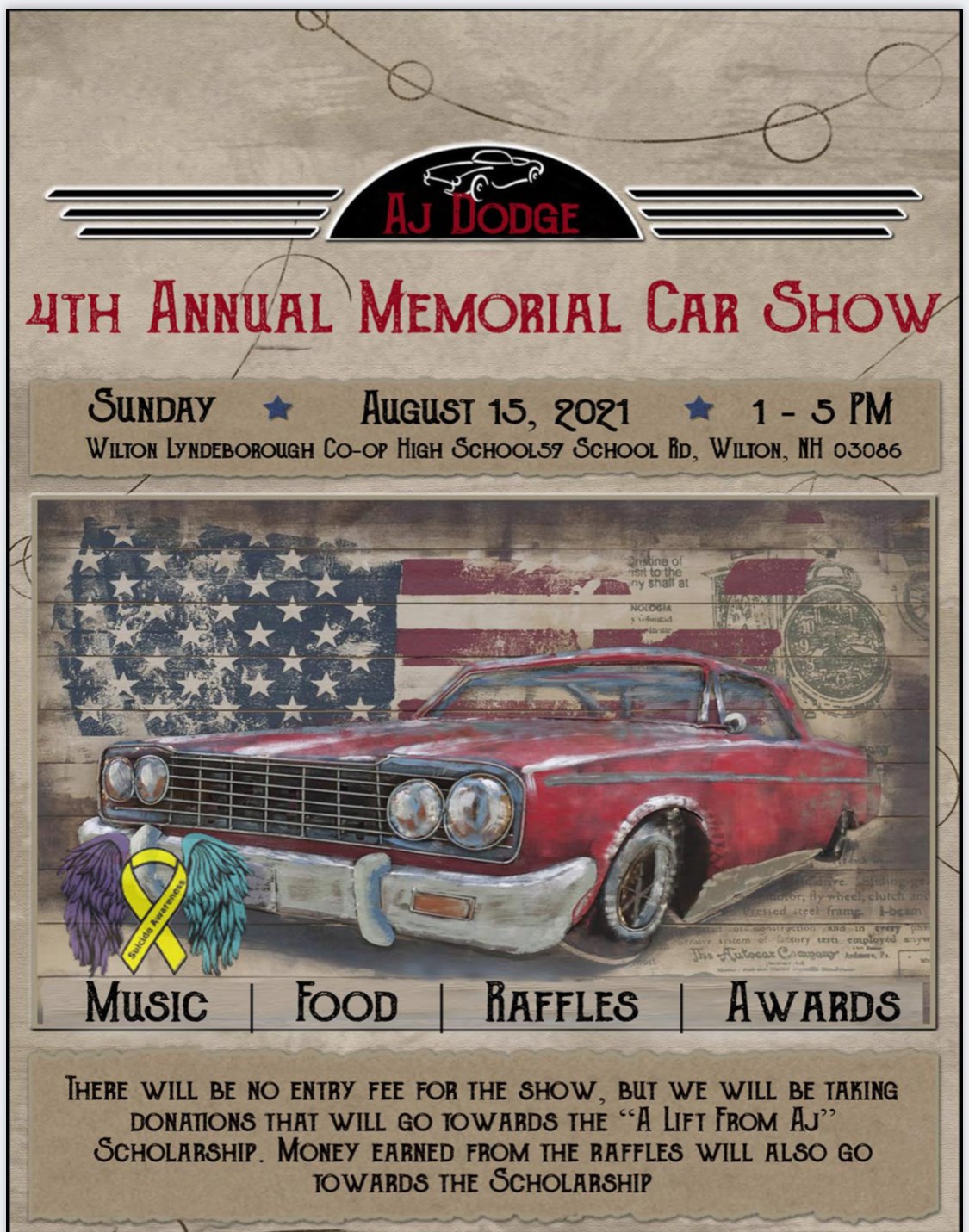 NH Wilton AJ Dodge Annual Memorial Car Show