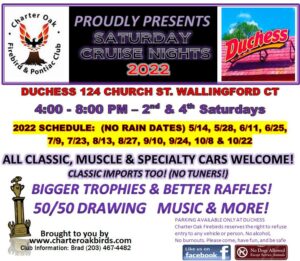 CT - Wallingford - Charter Oak Firebird & Pontiac Cruise nights @ Duchess of wallingford | Wallingford | Connecticut | United States