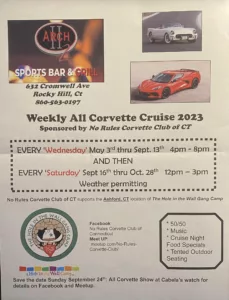 CT - Rocky Hill - All Corvette Cruise @ Arch II Sports Bar and Grill | Rocky Hill | Connecticut | United States