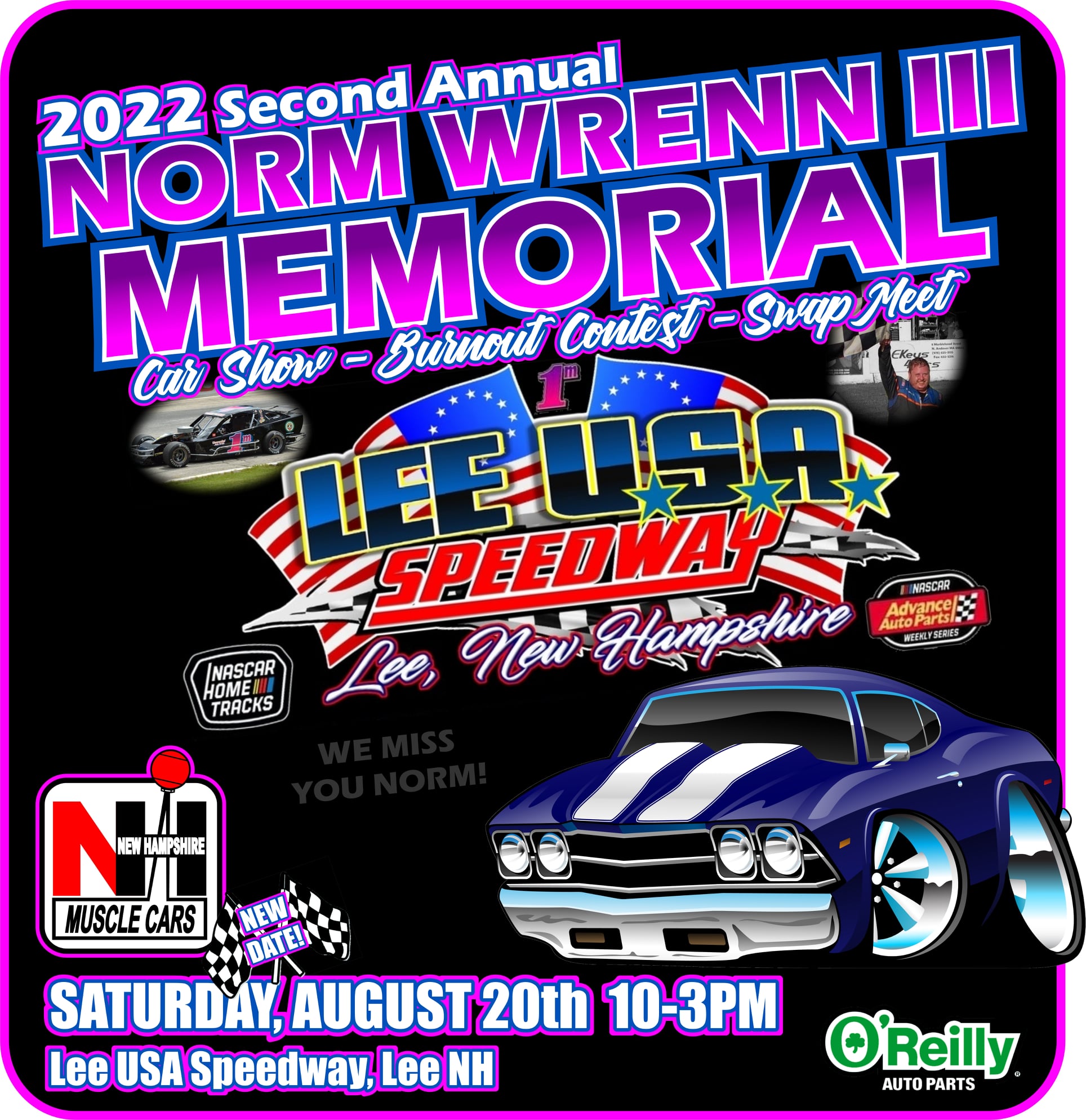 NH Lee NH Muscle Cars Annual Norm Wrenn III Memorial Car Show