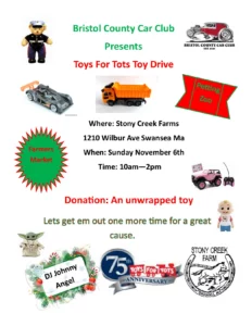MA - Swansea - Bristol County Car Club Toys for Tots Drive @ Stony Creek Farms | Swansea | Massachusetts | United States